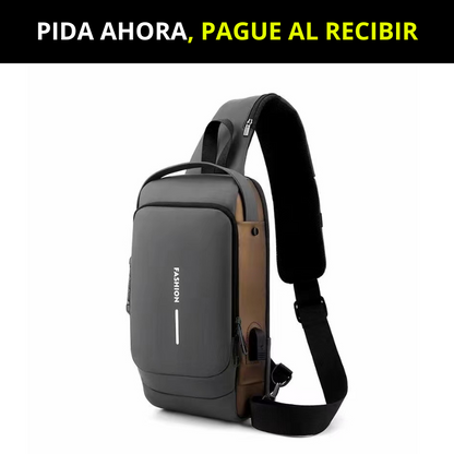 Bolsa de Hombro Antirrobo con Carga USB