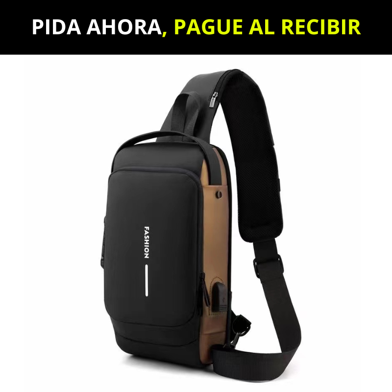 Bolsa de Hombro Antirrobo con Carga USB